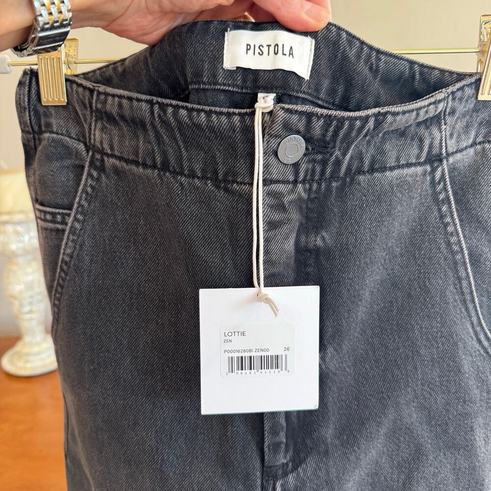 Pistola Lottie High Rise Relaxed Bowed Leg Jeans Zen Wash 26 NWT - Picture 7 of 13